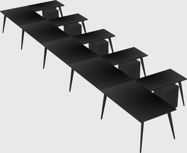 Modern l-shaped office desk