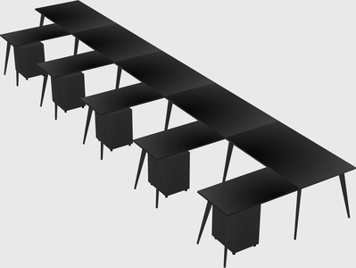 Modern l-shaped office desk