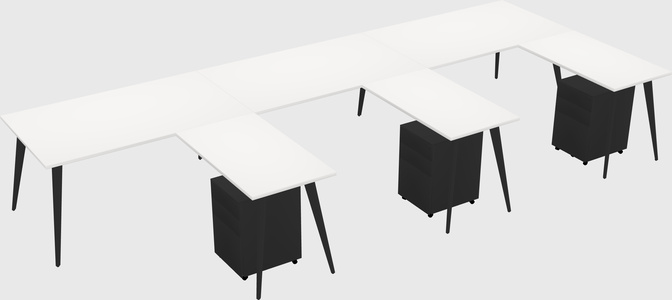 Modern L-shaped Office Desk