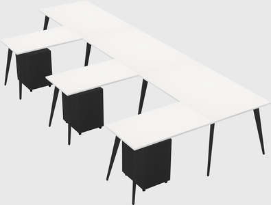 Modern l-shaped office desk