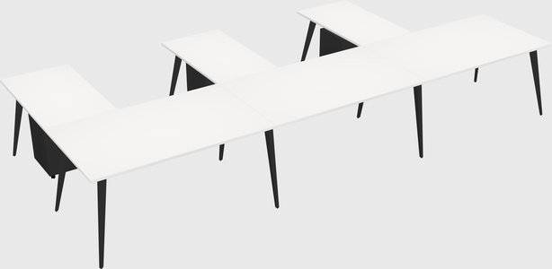 Modern l-shaped office desk