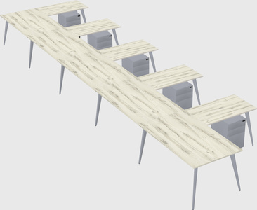 Modern l-shaped office desk