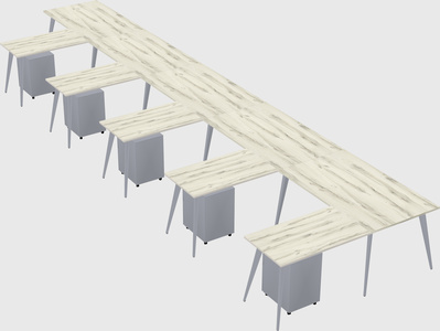 Modern l-shaped office desk