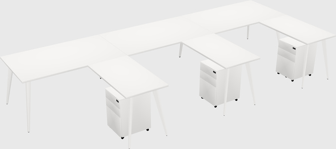 Modern l-shaped office desk