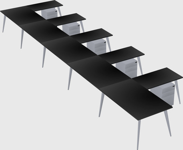 Modern l-shaped office desk