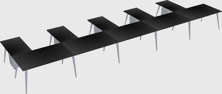 Modern l-shaped office desk