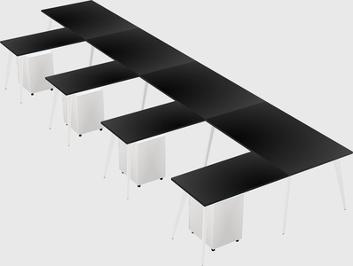 Modern l-shaped office desk