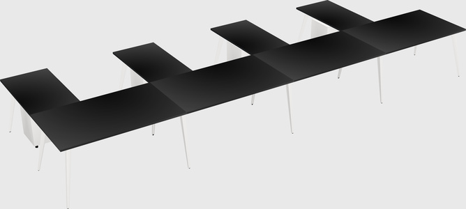 Modern l-shaped office desk