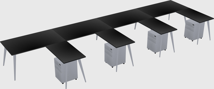 Modern L-shaped Office Desk
