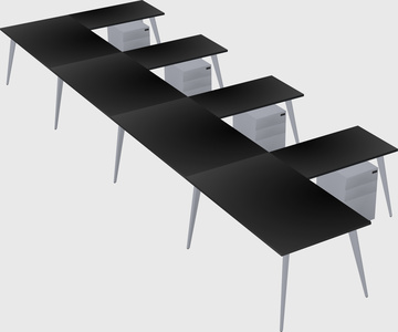 Modern l-shaped office desk
