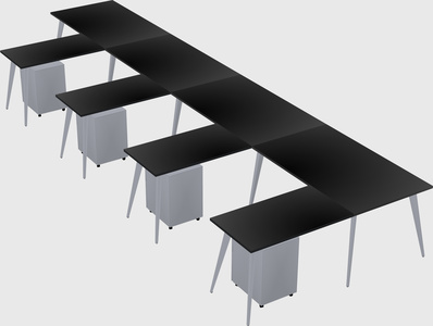 Modern l-shaped office desk