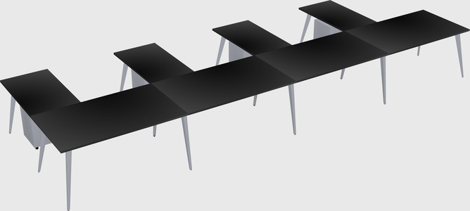 Modern l-shaped office desk
