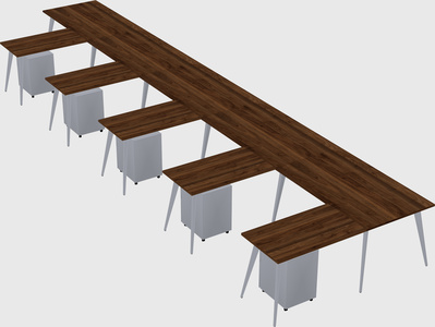 Modern l-shaped office desk