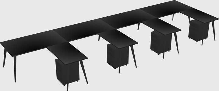 Modern L-shaped Office Desk