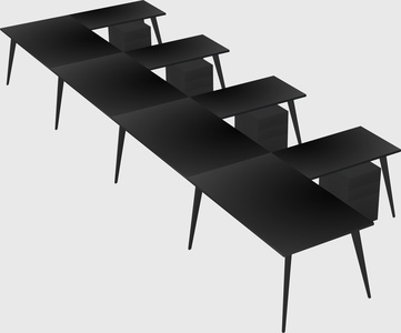 Modern l-shaped office desk