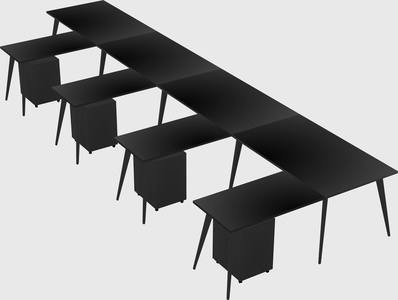 Modern l-shaped office desk