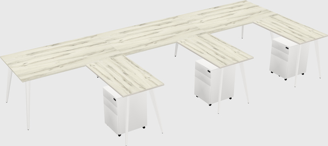 Modern l-shaped office desk