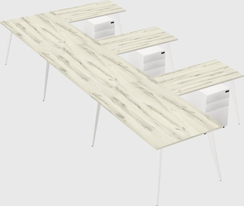 Modern l-shaped office desk