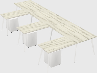 Modern l-shaped office desk