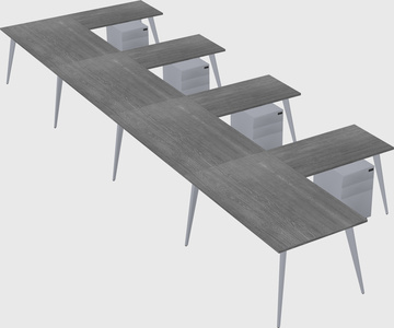 Modern l-shaped office desk