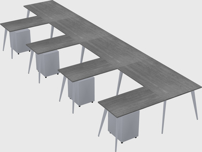 Modern l-shaped office desk