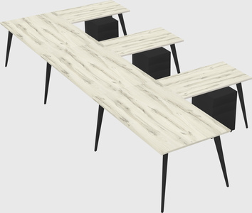 Modern l-shaped office desk