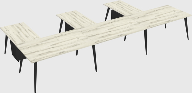 Modern l-shaped office desk
