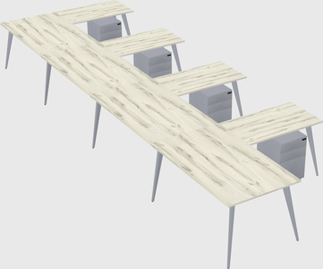 Modern l-shaped office desk