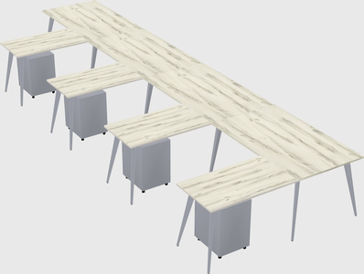 Modern l-shaped office desk