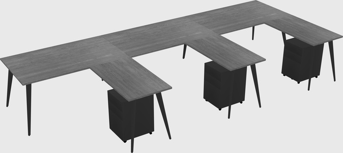 Modern l-shaped office desk