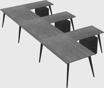Modern l-shaped office desk