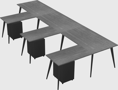 Modern l-shaped office desk