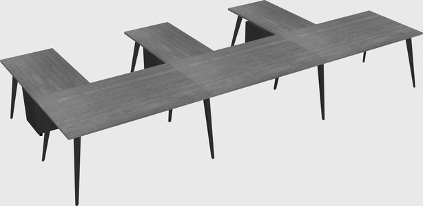 Modern l-shaped office desk