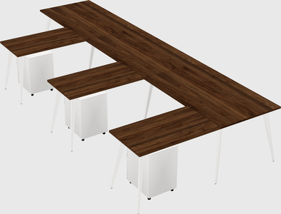 Modern l-shaped office desk