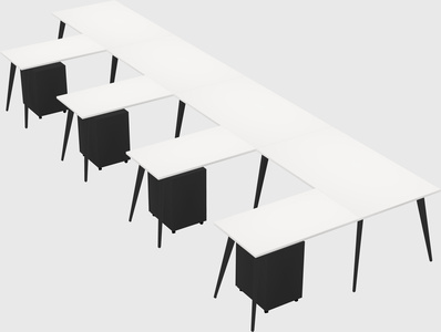 Modern l-shaped office desk