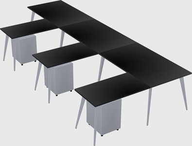 Modern l-shaped office desk