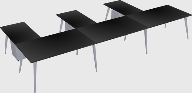 Modern l-shaped office desk