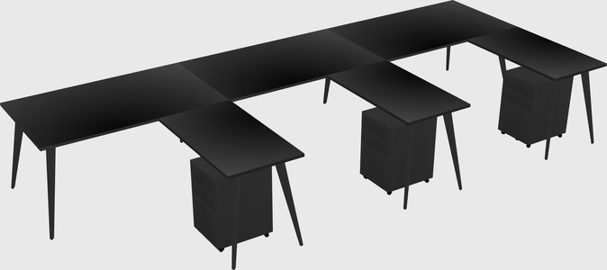 Modern L-shaped Office Desk