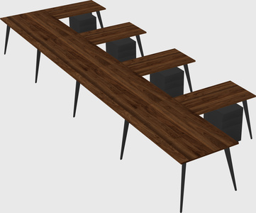 Modern l-shaped office desk