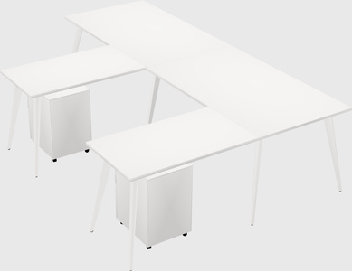 Modern l-shaped office desk