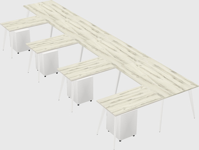 Modern l-shaped office desk