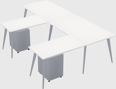 Modern l-shaped office desk