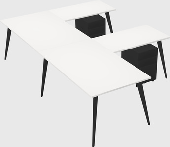Modern l-shaped office desk