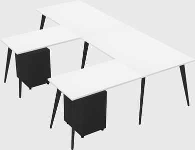 Modern l-shaped office desk