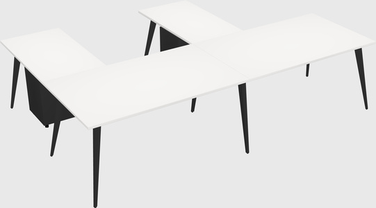 Modern l-shaped office desk