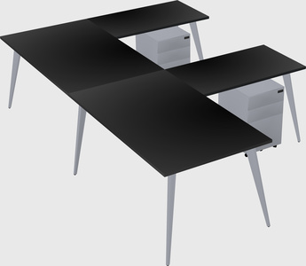 Modern l-shaped office desk