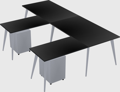 Modern l-shaped office desk
