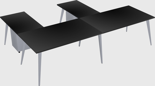 Modern l-shaped office desk