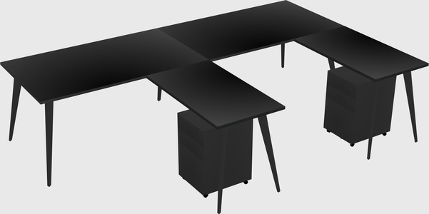 Modern L-shaped Office Desk