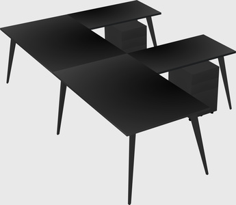 Modern l-shaped office desk